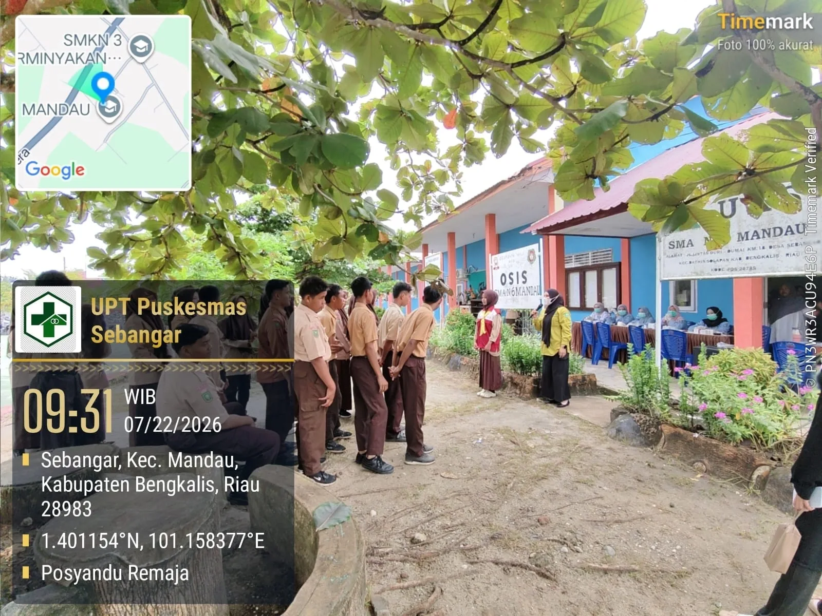 Kegiatan Posyandu Remaja Desa Sebangar dan CKG SMAN 6